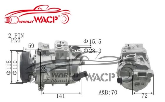 DCP32045 ماشین کمپرسور 7SEU برای Audi A3 برای VW Golf WXAD025