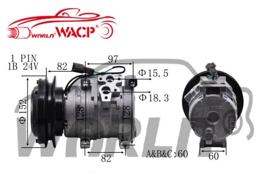 کمپرسور 10S15C 1B کامیون Ac برای Komatsu Caterpillar Hitachi 2473000510 4472204052 WXTK002