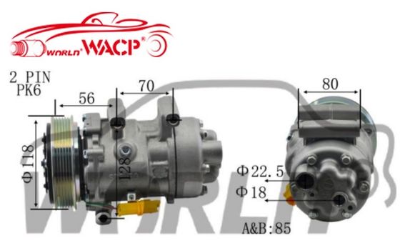 1444 6V12 6PK کمپرسور خودرو تهویه مطبوع خودرو 12V برای پژو307 1.6 WXPG044