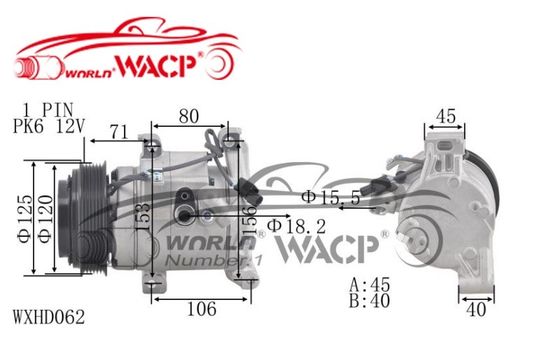 کمپرسور تهویه مطبوع AC 388005FAT112M6 برای هوندا سیویک WXHD062