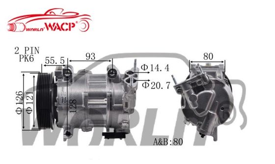 آر سی600.409 کمپرسور تهویه مطبوع ماشین 81619066012 برای 6SEL16C PEUGEOT C4 LOUNGE 2012 WXPG006