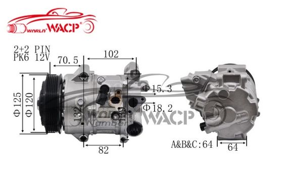DCP50101 کمپرسور اتوماتیک AC TSE17C برای تویوتا کامری برای RAV4 2010-2013 WXTT071