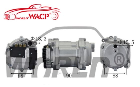 کمپرسور AC الکتریکی جهانی برای قطعات دستگاه تهویه مطبوع اتومبیل WXHB055